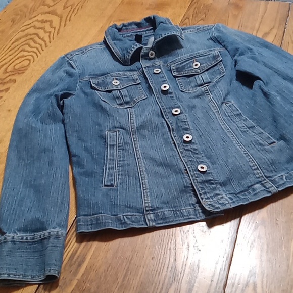 Tommy Hilfiger Jackets & Blazers - TOMMY HILFIGER Jean Jacket Womens LARGE BLUE Spring Preowned Summer Winter Chic